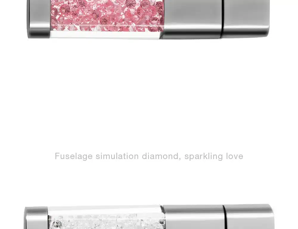new TECHKEY Lipstick usb flash drive pen drive 64GB pendrive memory memoria cel usb stick 32GB 16GB 8GB 4GB Rhinestone gift 11