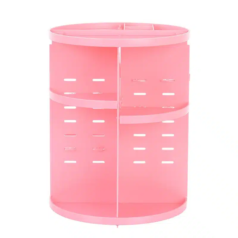 360 Rotating Makeup Organizer Storage Box Adjustable Plastic Cosmetic Brushes Lipstick Holder Make Up Jewelry Container Stand 15