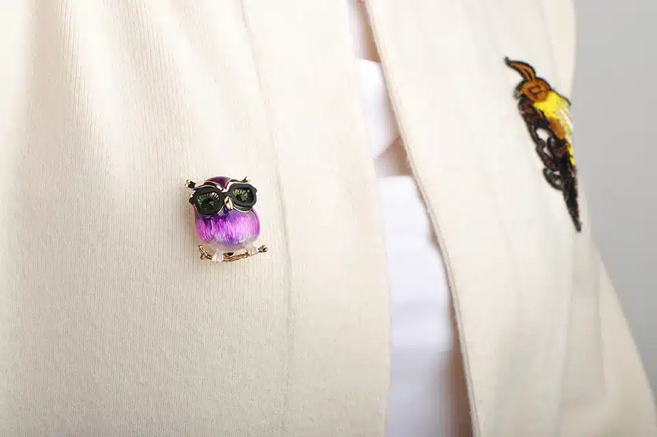 Kawaii Owl With Glasses Shape Brooch Bright Enamel Esmalte Bird Animal Clothing Accessories Women Brooches Hijab Pins Clips Gift 13