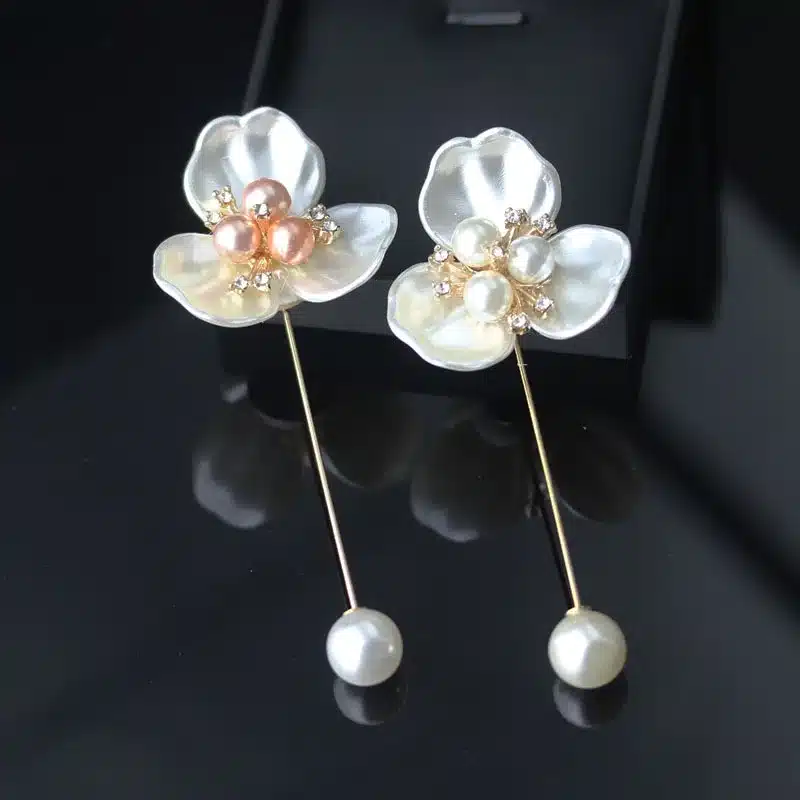 i-Remiel High-end Long Needle Brooch Shell Pearl Rhinestone Flower Pins & Brooches Women Suit Sweater Coat Shirt Mujer Pin Badge 9