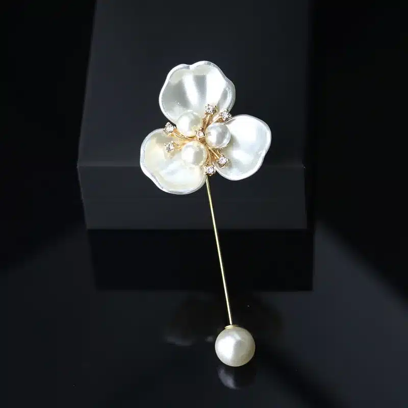 i-Remiel High-end Long Needle Brooch Shell Pearl Rhinestone Flower Pins & Brooches Women Suit Sweater Coat Shirt Mujer Pin Badge 11