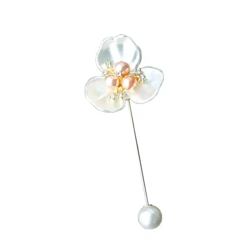 i-Remiel High-end Long Needle Brooch Shell Pearl Rhinestone Flower Pins & Brooches Women Suit Sweater Coat Shirt Mujer Pin Badge 14
