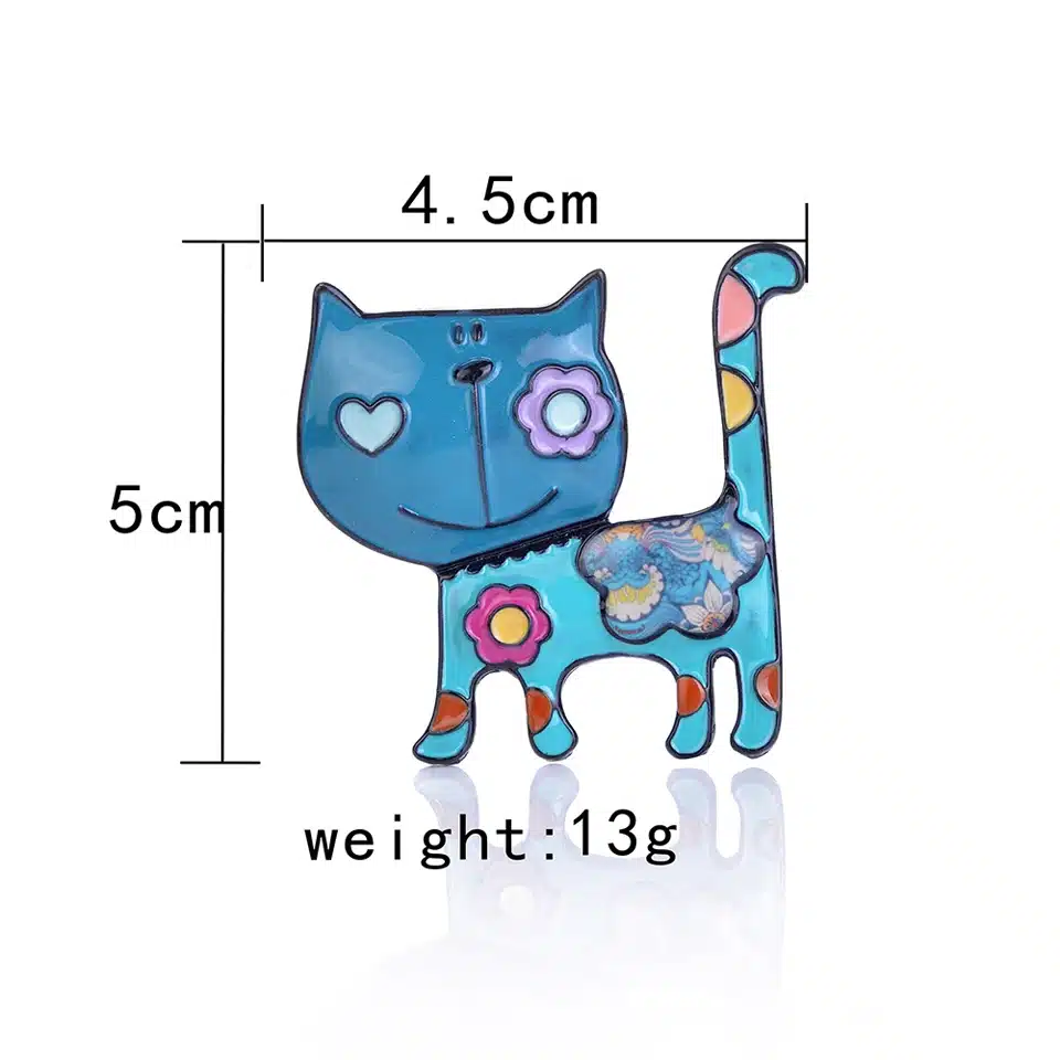 Colorful Enamel Cat Brooch Pins Men Women's Alloy Animal Love Brooches For Suits Dress Banquet Brooch Gift Fashion Jewelry Pins 10