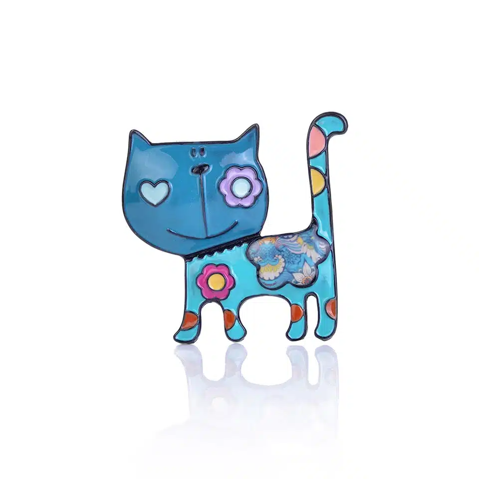 Colorful Enamel Cat Brooch Pins Men Women's Alloy Animal Love Brooches For Suits Dress Banquet Brooch Gift Fashion Jewelry Pins 14