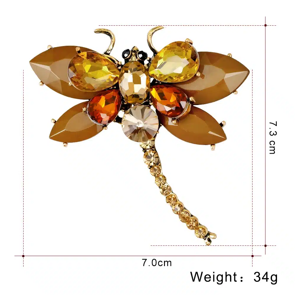 CINDY XIANG new arrival resin colorful large dragonfly brooches for women fashion elegant rhinestone insect brooch pin good gift 22
