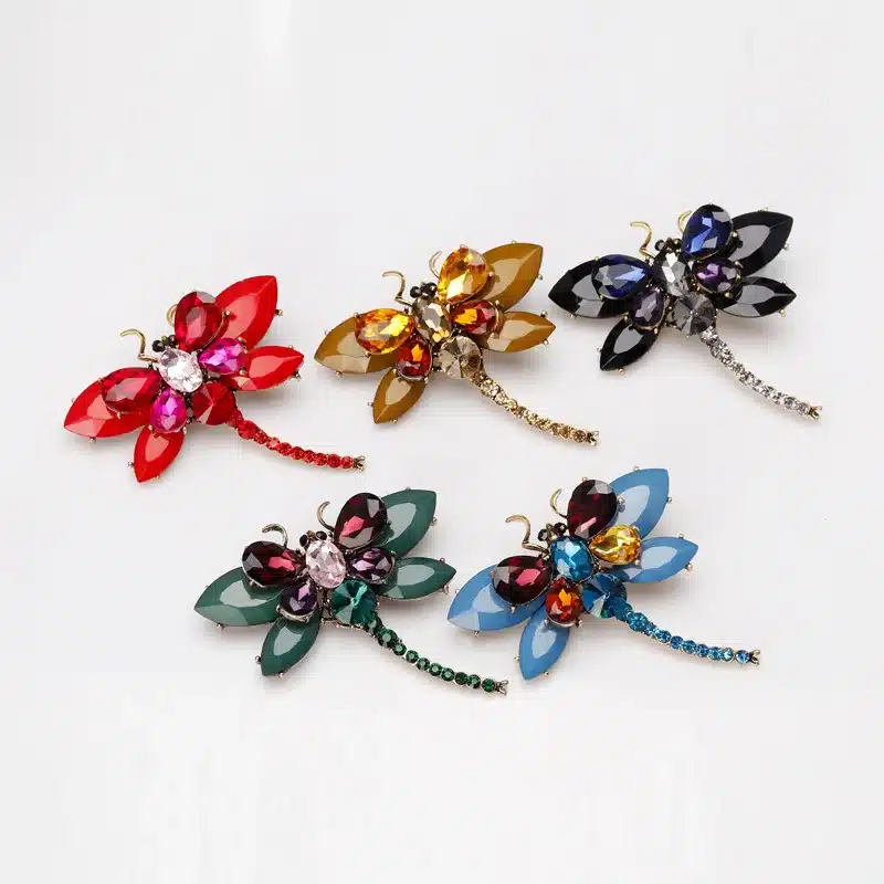 CINDY XIANG new arrival resin colorful large dragonfly brooches for women fashion elegant rhinestone insect brooch pin good gift 23