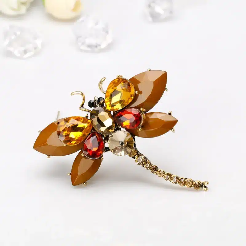 CINDY XIANG new arrival resin colorful large dragonfly brooches for women fashion elegant rhinestone insect brooch pin good gift 24