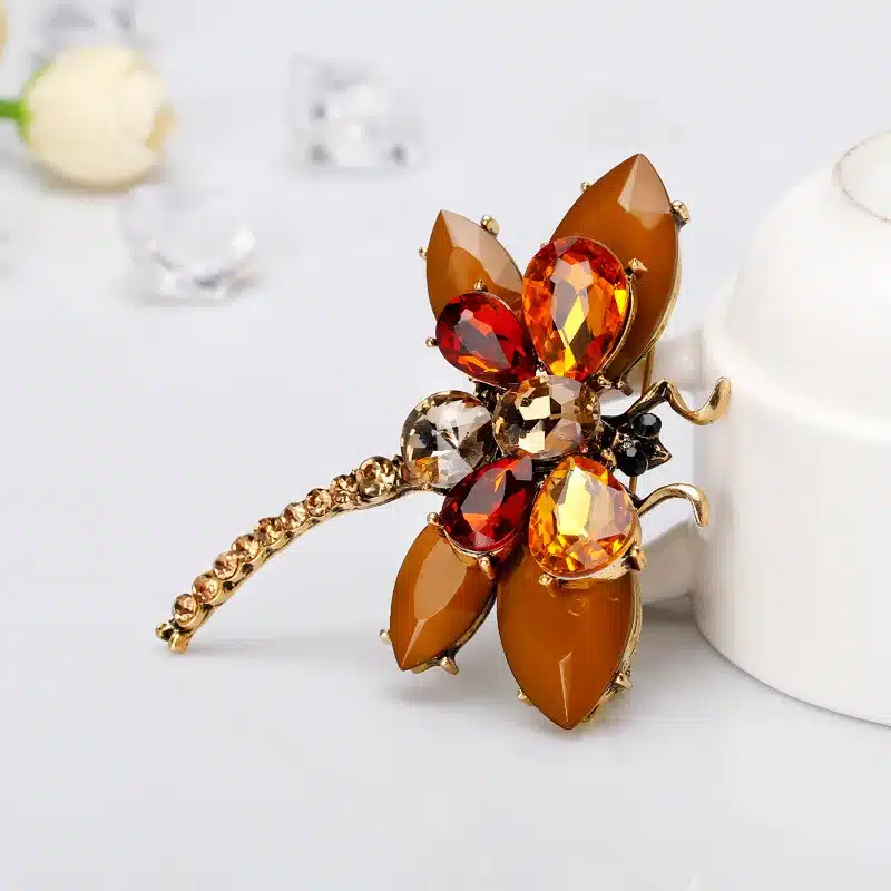 CINDY XIANG new arrival resin colorful large dragonfly brooches for women fashion elegant rhinestone insect brooch pin good gift 26