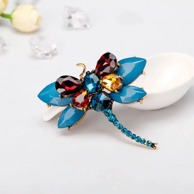 CINDY XIANG new arrival resin colorful large dragonfly brooches for women fashion elegant rhinestone insect brooch pin good gift 30