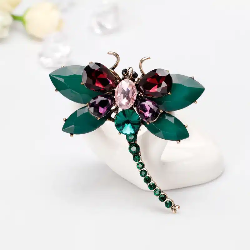 CINDY XIANG new arrival resin colorful large dragonfly brooches for women fashion elegant rhinestone insect brooch pin good gift 33