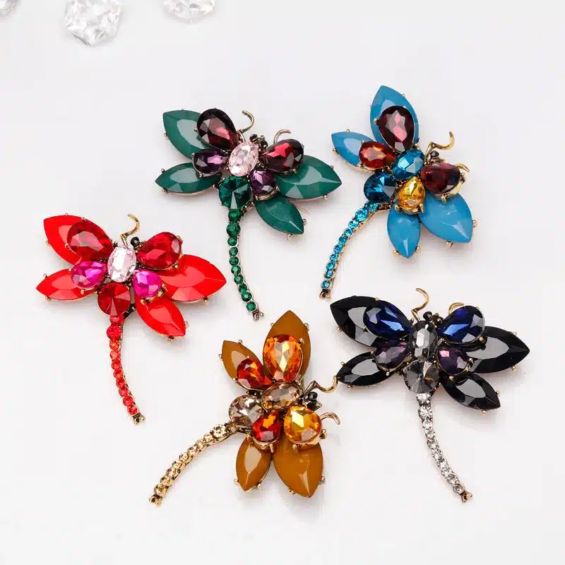 CINDY XIANG new arrival resin colorful large dragonfly brooches for women fashion elegant rhinestone insect brooch pin good gift 36