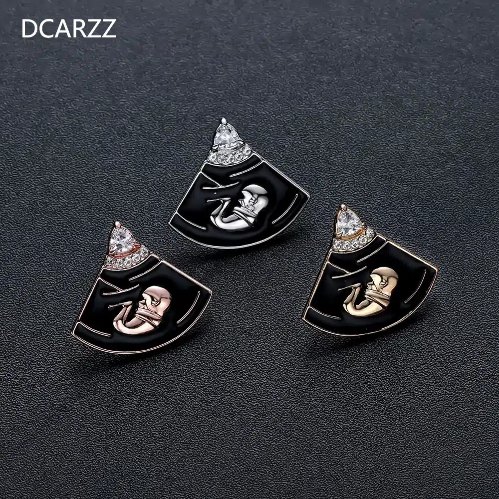 B-mode Pregnancy Shape Brooch Pin Women Gold Silver Rose Gold Jewelry Gift for Doctor/Nurse Medical Fashion Jewelry Enamel Pins 3