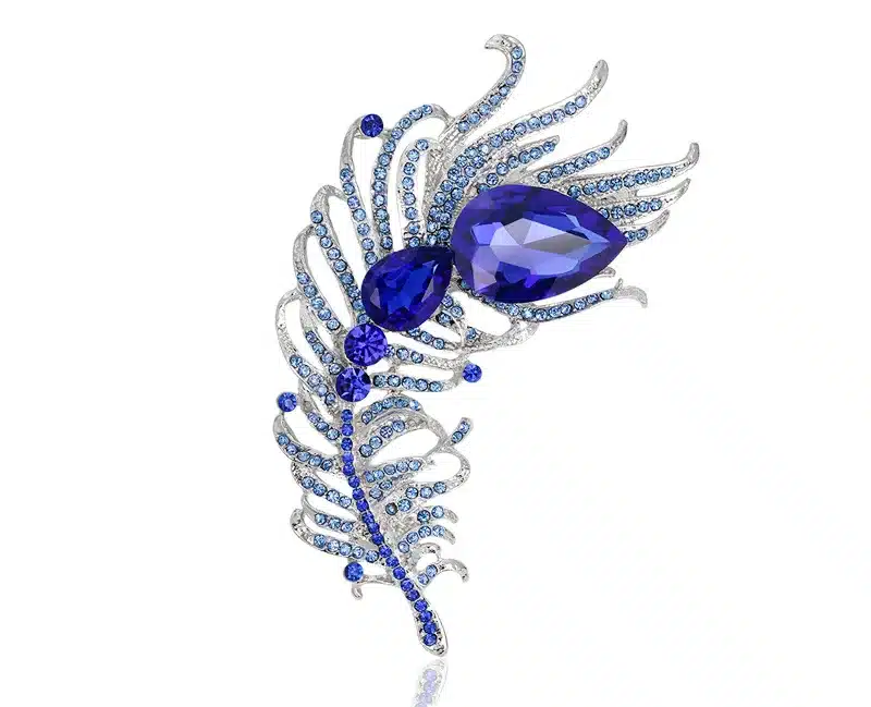 CINDY XIANG Big Crystal Feather Style Brooches for Women Large Statement Pins High Quality Party Accessories Suit Accessories 12