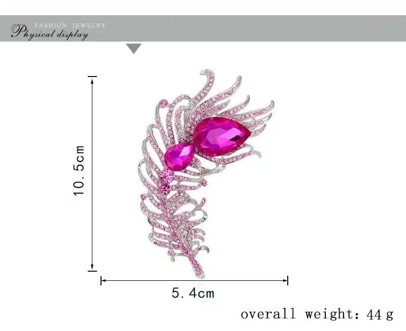 CINDY XIANG Big Crystal Feather Style Brooches for Women Large Statement Pins High Quality Party Accessories Suit Accessories 14