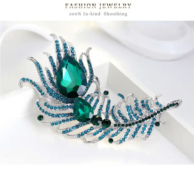CINDY XIANG Big Crystal Feather Style Brooches for Women Large Statement Pins High Quality Party Accessories Suit Accessories 15