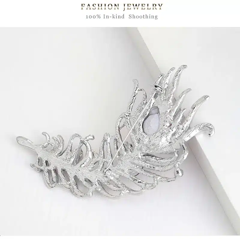 CINDY XIANG Big Crystal Feather Style Brooches for Women Large Statement Pins High Quality Party Accessories Suit Accessories 19