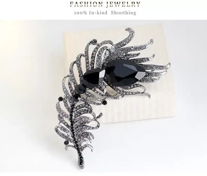 CINDY XIANG Big Crystal Feather Style Brooches for Women Large Statement Pins High Quality Party Accessories Suit Accessories 21