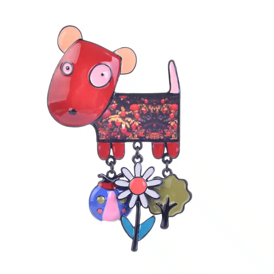 Cute Animals Dog Brooch Hot Enamel Brooches for Women Trendy Charming Chic Little Dog Brooches Pins Fashion Jewelry 2018 New 16
