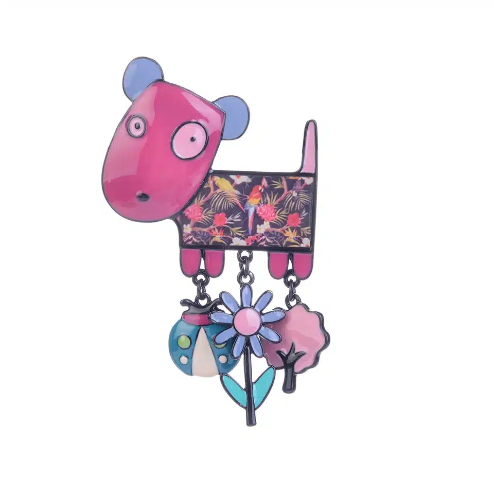Cute Animals Dog Brooch Hot Enamel Brooches for Women Trendy Charming Chic Little Dog Brooches Pins Fashion Jewelry 2018 New 19