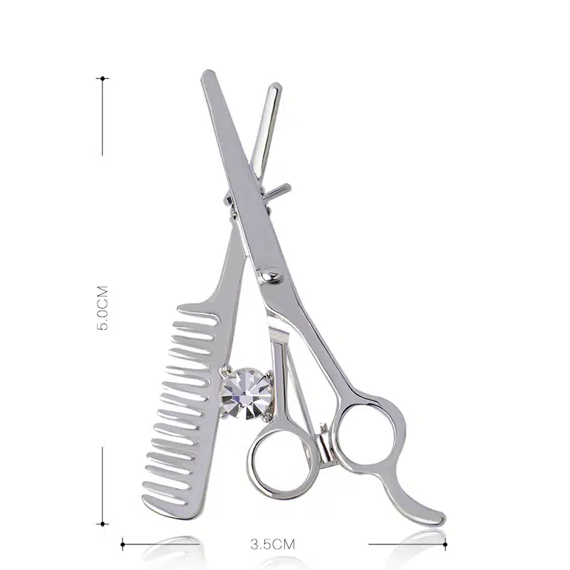 Blucome New Comb Scissors Brooch Hat Collar Clips Bijoux Austrian Crystal Hijab Pins Up Brooches For Wedding Dress Girl Jewelry 11