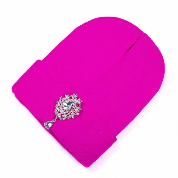 Ralferty 2018 New Winter Hats For Women Warm Knitted Luxury Flower Crystal Beanies Hat Female Skullies Caps Gorras Gorros 6