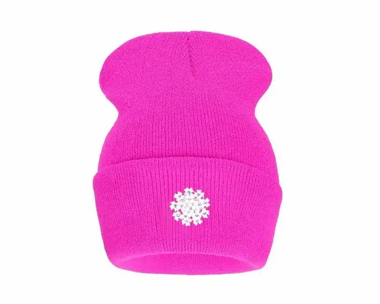 Ralferty New Fashion Lovely Knitting Wool Acrylic Beanies Hip Hop One Flower Hats for Women Gorros Bonnets Caps Woman Floral Cap 3