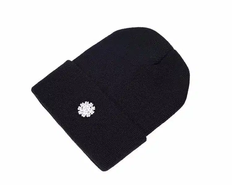 Ralferty New Fashion Lovely Knitting Wool Acrylic Beanies Hip Hop One Flower Hats for Women Gorros Bonnets Caps Woman Floral Cap 6