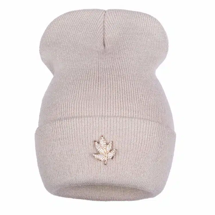 Ralferty Casual Crystal Leaf Beanie Winter Hats For Women Skullies Caps Female Chapeu Toca bonne gorras bonnet Cap Men Snowboard 1