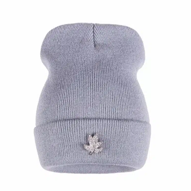 Ralferty Casual Crystal Leaf Beanie Winter Hats For Women Skullies Caps Female Chapeu Toca bonne gorras bonnet Cap Men Snowboard 6