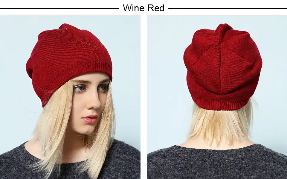 Ralferty 2018 Winter Women's Hats Wool Knitted Beanies Casual Double Layer Thick Warm Hats For Women Ski Cap bonnet femme gorros 10