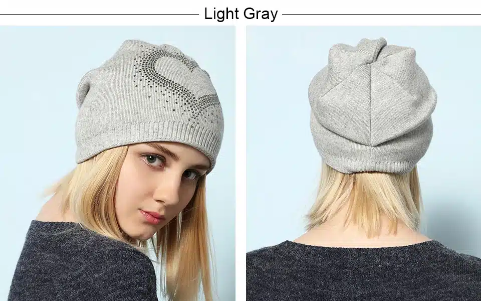 Ralferty 2018 Winter Women's Hats Wool Knitted Beanies Casual Double Layer Thick Warm Hats For Women Ski Cap bonnet femme gorros 12
