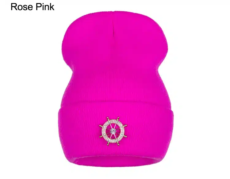 Ralferty 2017 Rudder Decorated Women's Winter Hat Brand Female Skullies Beanies Knitted Hats For Woman Caps Black White gorras 6