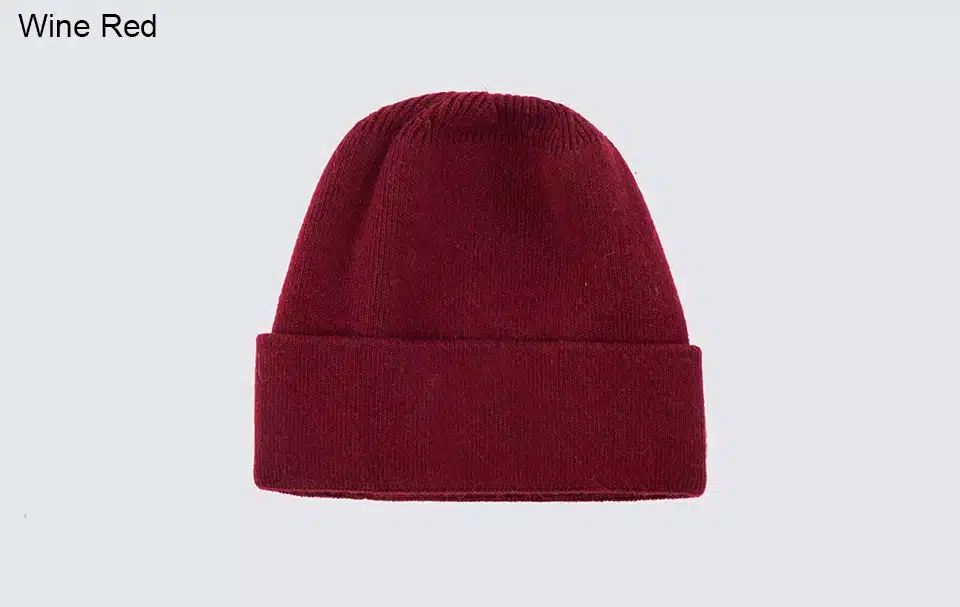 Ralferty High Quality Rabbit Knitted Hats For Women Winter Warm Solid Color Hat Female Skully Beanies White ski Bonnet Femme 5
