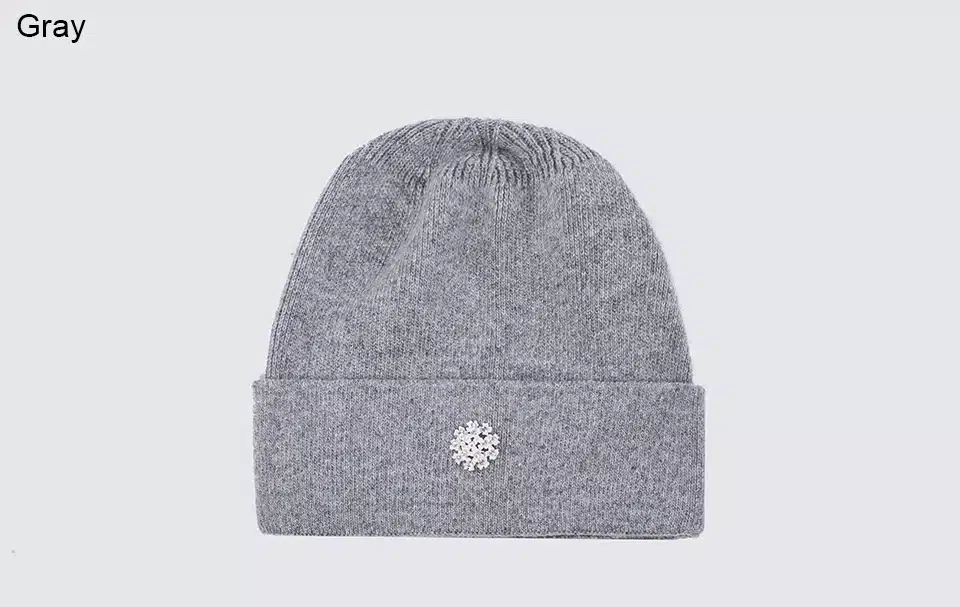Ralferty 2018 Winter Knitting Rabbit Acrylic Beanies Hats for Women Gorros Bonnets Caps Woman's Hat Floral Decorate Skullies 7