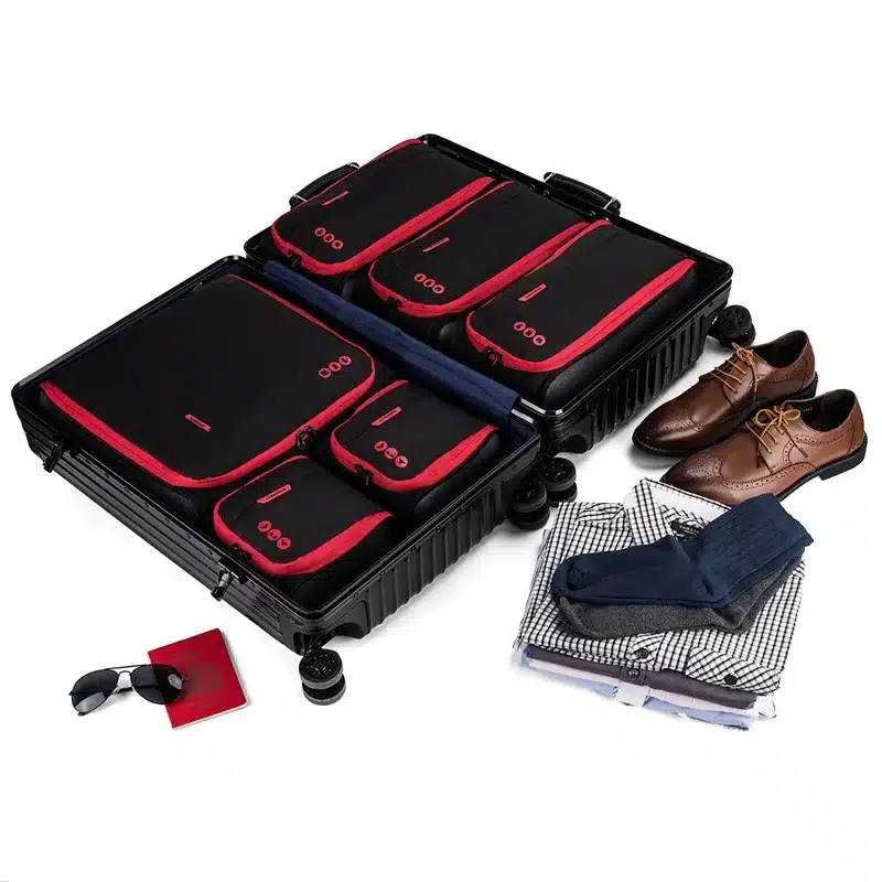 BAGSMART New Breathable Travel Accessories 6 Set Packing Cubes Luggage Packing Organizers Bag Fit 24" Carry on Suitcase 12