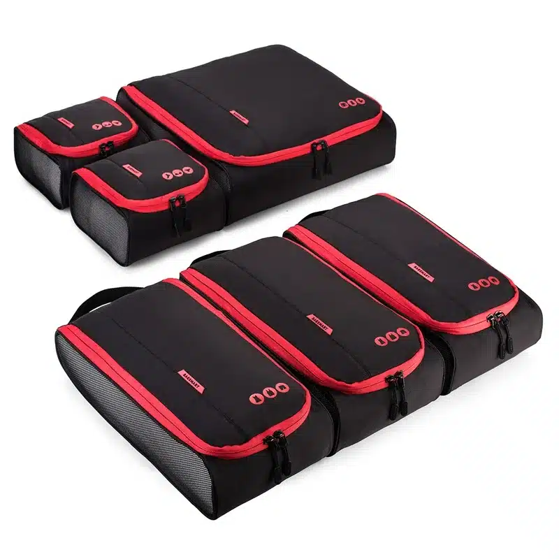 BAGSMART New Breathable Travel Accessories 6 Set Packing Cubes Luggage Packing Organizers Bag Fit 24" Carry on Suitcase 13