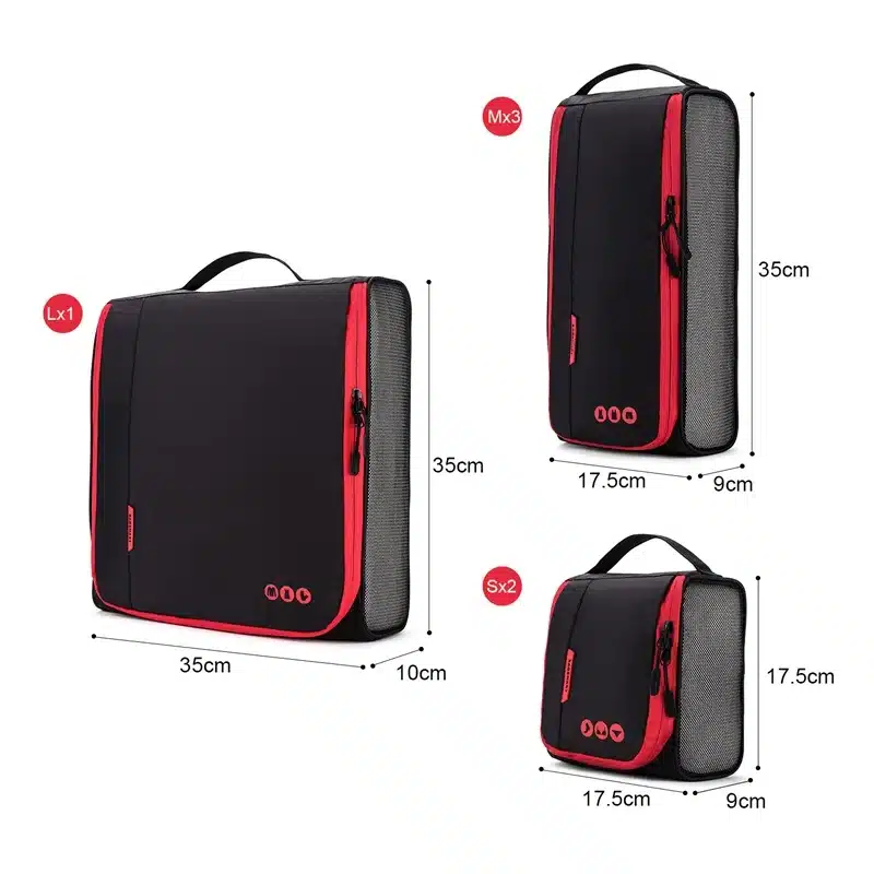 BAGSMART New Breathable Travel Accessories 6 Set Packing Cubes Luggage Packing Organizers Bag Fit 24" Carry on Suitcase 19