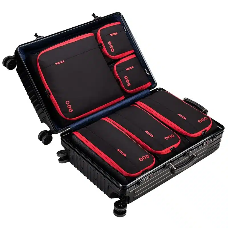 BAGSMART New Breathable Travel Accessories 6 Set Packing Cubes Luggage Packing Organizers Bag Fit 24" Carry on Suitcase 40