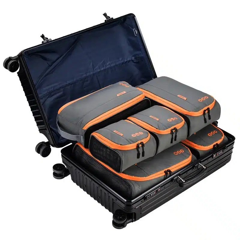 BAGSMART New Breathable Travel Accessories 6 Set Packing Cubes Luggage Packing Organizers Bag Fit 24" Carry on Suitcase 75