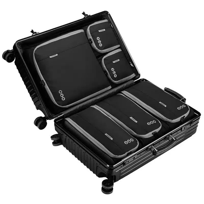 BAGSMART New Breathable Travel Accessories 6 Set Packing Cubes Luggage Packing Organizers Bag Fit 24" Carry on Suitcase 108