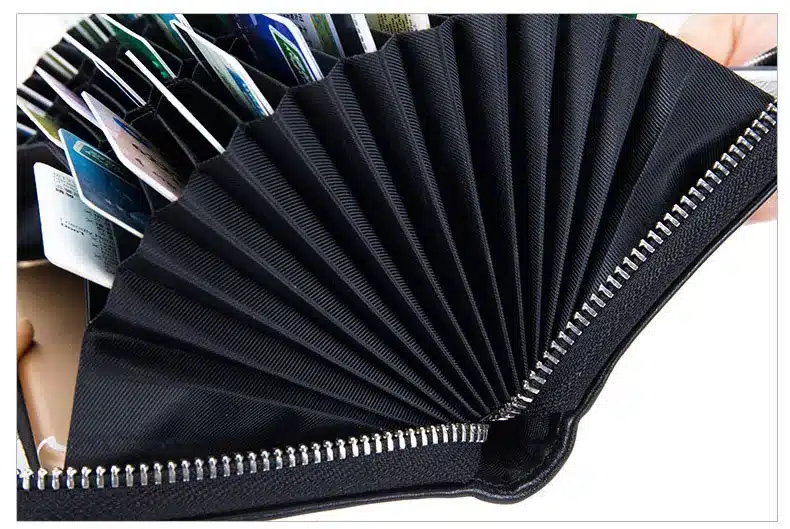 Leather RFID Blocking Credit Card Holder Men Anti Theft Travel Passport Long Wallet Women Business ID Holder 36 Cards Purse 12