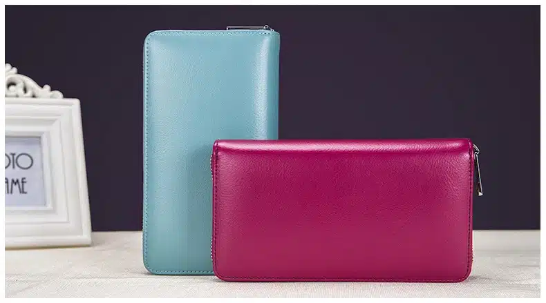 Leather RFID Blocking Credit Card Holder Men Anti Theft Travel Passport Long Wallet Women Business ID Holder 36 Cards Purse 15