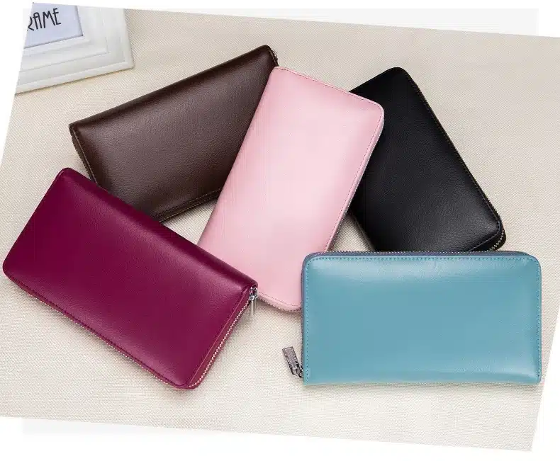 Leather RFID Blocking Credit Card Holder Men Anti Theft Travel Passport Long Wallet Women Business ID Holder 36 Cards Purse 17