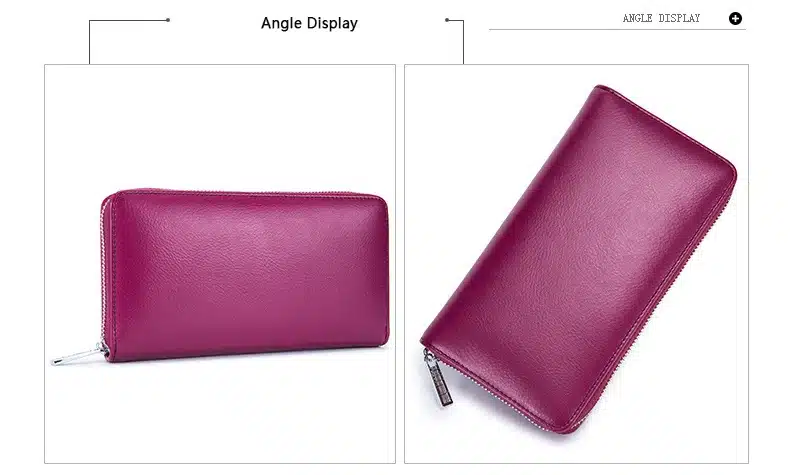 Leather RFID Blocking Credit Card Holder Men Anti Theft Travel Passport Long Wallet Women Business ID Holder 36 Cards Purse 21