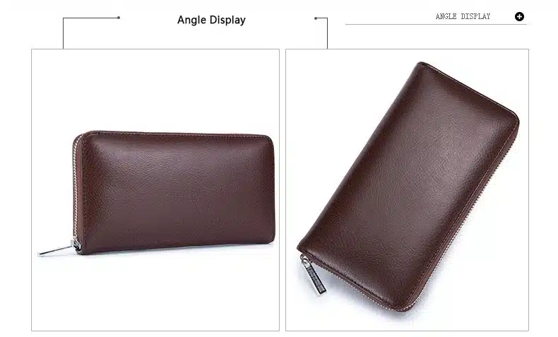 Leather RFID Blocking Credit Card Holder Men Anti Theft Travel Passport Long Wallet Women Business ID Holder 36 Cards Purse 22