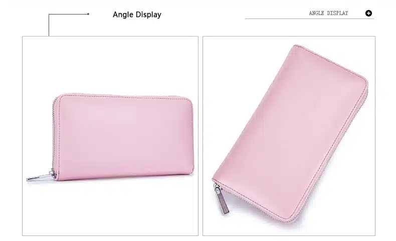 Leather RFID Blocking Credit Card Holder Men Anti Theft Travel Passport Long Wallet Women Business ID Holder 36 Cards Purse 23