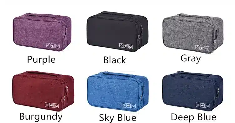 BUCHNIK Women Underwear Bags Portable Travel Compartment Wash Cosmetic Clothes Organizer Fashion Bra Storage Cases Accessories 15