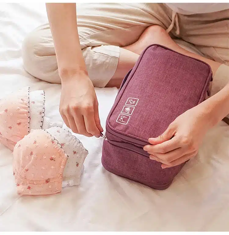 BUCHNIK Women Underwear Bags Portable Travel Compartment Wash Cosmetic Clothes Organizer Fashion Bra Storage Cases Accessories 23