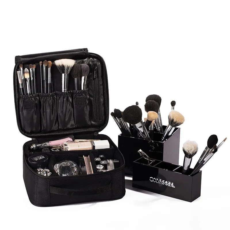 HMUNII Brand Women Cosmetic Bag High Quality Travel Cosmetic Organizer Zipper Portable Makeup Bag Designers Trunk Cosmetic Bags 14