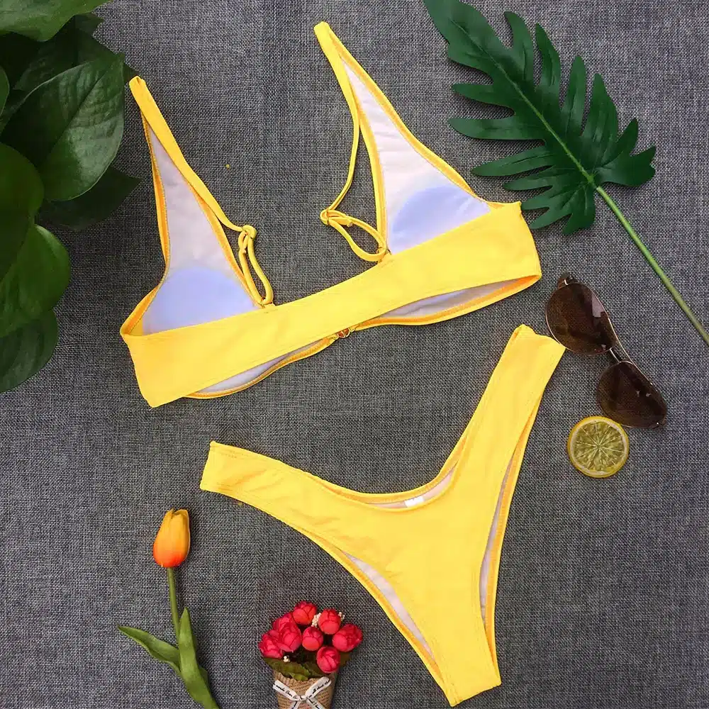 Sexy Solid Bikinis Set 2018 Women New Swimsuit Push Up Bikini White Bathing Suits Brazilian Girls Swim Female Swimwear 10